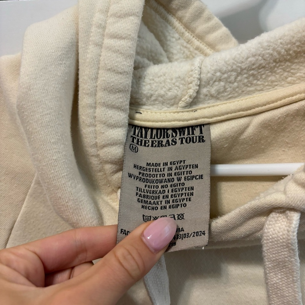 Taylor Swift The Era’s Tour Hoodie Sweatshirt Cream - Picture 5 of 7